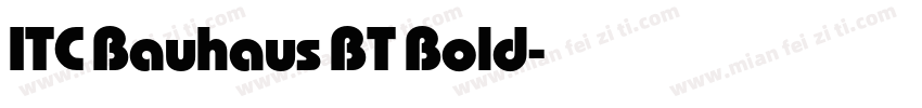 ITC Bauhaus BT Bold字体转换